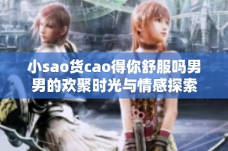 小sao货cao得你舒服吗男男的欢聚时光与情感探索