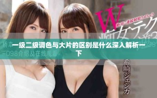 一级二级调色与大片的区别是什么深入解析一下
