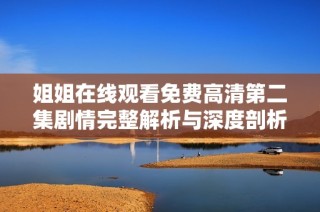 姐姐在线观看免费高清第二集剧情完整解析与深度剖析