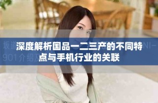 深度解析国品一二三产的不同特点与手机行业的关联