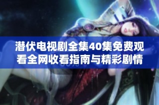 潜伏电视剧全集40集免费观看全网收看指南与精彩剧情解析
