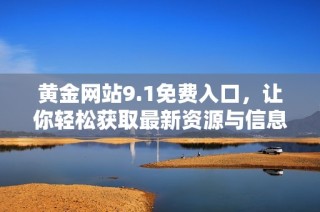 黄金网站9.1免费入口，让你轻松获取最新资源与信息