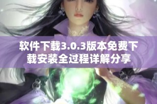 软件下载3.0.3版本免费下载安装全过程详解分享