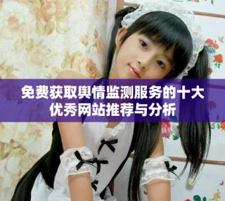 免费获取舆情监测服务的十大优秀网站推荐与分析