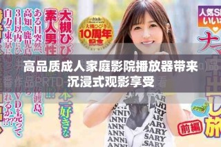 高品质成人家庭影院播放器带来沉浸式观影享受