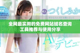 全网最实用的免费网站域名查询工具推荐与使用分享