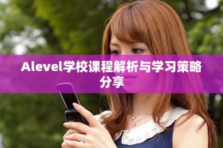 Alevel学校课程解析与学习策略分享