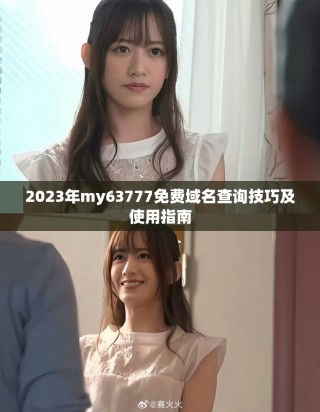 2023年my63777免费域名查询技巧及使用指南