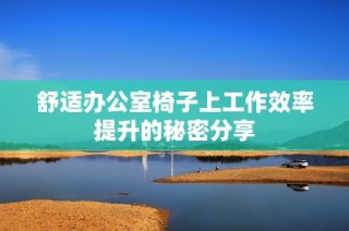 舒适办公室椅子上工作效率提升的秘密分享