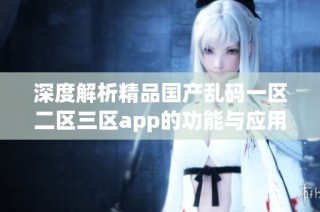 深度解析精品国产乱码一区二区三区app的功能与应用场景探讨