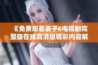 《免费观看妻子6电视剧完整版在线高清版精彩内容解析》