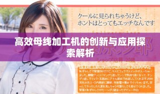 高效母线加工机的创新与应用探索解析