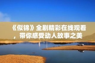 《似锦》全剧精彩在线观看，带你感受动人故事之美