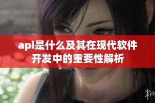 api是什么及其在现代软件开发中的重要性解析