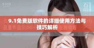 9.1免费版软件的详细使用方法与技巧解析