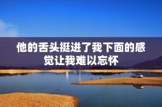 他的舌头挺进了我下面的感觉让我难以忘怀