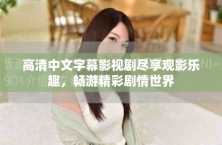 高清中文字幕影视剧尽享观影乐趣，畅游精彩剧情世界