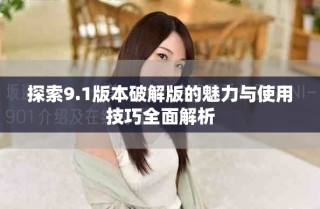 探索9.1版本破解版的魅力与使用技巧全面解析