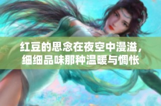 红豆的思念在夜空中漫溢，细细品味那种温暖与惆怅