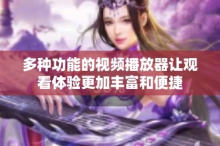 多种功能的视频播放器让观看体验更加丰富和便捷