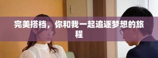 完美搭档，你和我一起追逐梦想的旅程