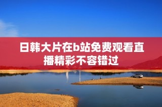 日韩大片在b站免费观看直播精彩不容错过