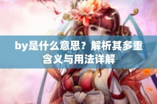 by是什么意思？解析其多重含义与用法详解
