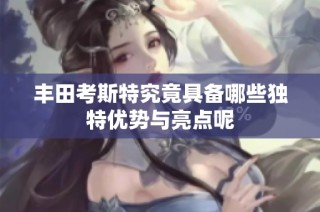 丰田考斯特究竟具备哪些独特优势与亮点呢