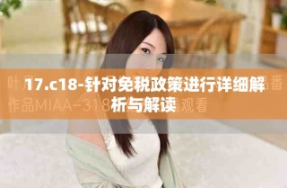 17.c18-针对免税政策进行详细解析与解读