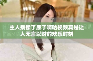 主人别揉了尿了啊哈视频真是让人无言以对的欢乐时刻