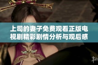 上司的妻子免费观看正版电视剧精彩剧情分析与观后感分享