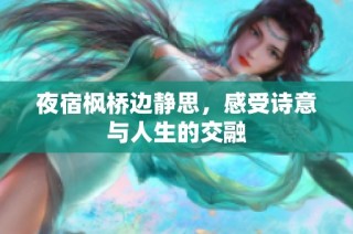 夜宿枫桥边静思，感受诗意与人生的交融