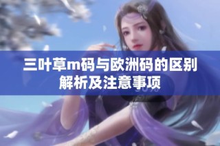 三叶草m码与欧洲码的区别解析及注意事项