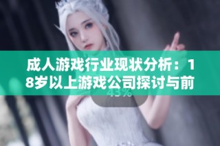 成人游戏行业现状分析：18岁以上游戏公司探讨与前景展望