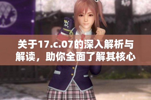 关于17.c.07的深入解析与解读，助你全面了解其核心内容