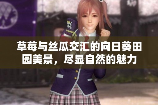 草莓与丝瓜交汇的向日葵田园美景，尽显自然的魅力