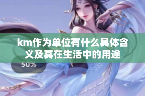 km作为单位有什么具体含义及其在生活中的用途