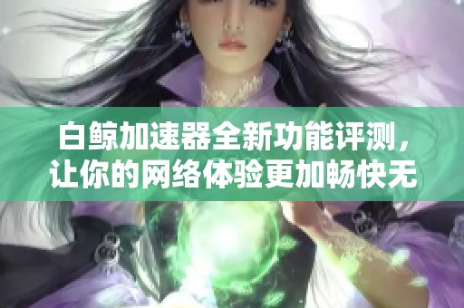 白鲸加速器全新功能评测，让你的网络体验更加畅快无阻