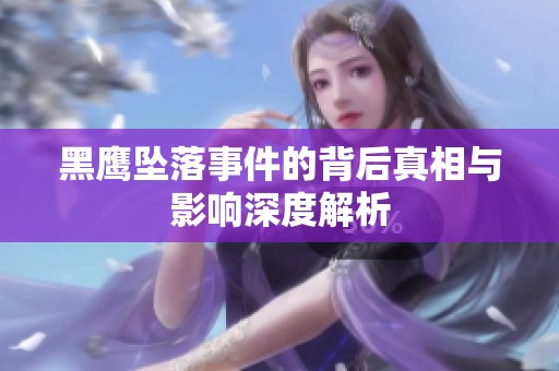 黑鹰坠落事件的背后真相与影响深度解析