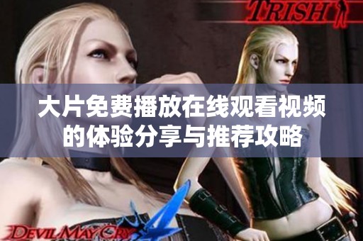 大片免费播放在线观看视频的体验分享与推荐攻略
