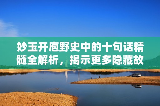 妙玉开庖野史中的十句话精髓全解析，揭示更多隐藏故事