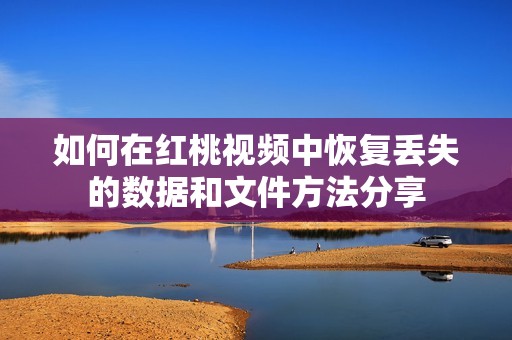 如何在红桃视频中恢复丢失的数据和文件方法分享