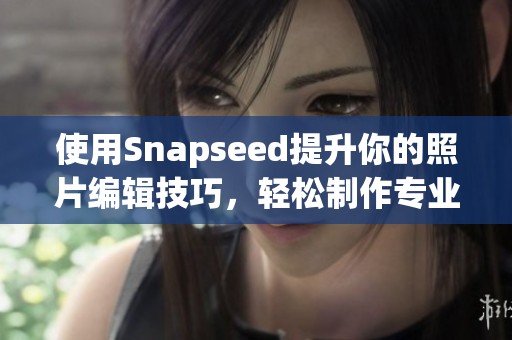使用Snapseed提升你的照片编辑技巧，轻松制作专业效果