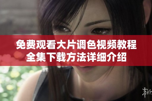 免费观看大片调色视频教程全集下载方法详细介绍