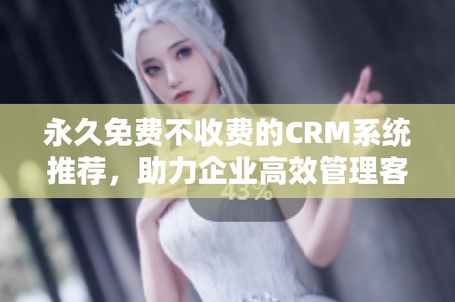 永久免费不收费的CRM系统推荐，助力企业高效管理客户关系