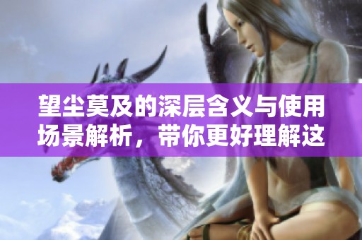 望尘莫及的深层含义与使用场景解析，带你更好理解这个成语