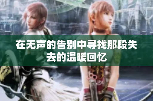 在无声的告别中寻找那段失去的温暖回忆