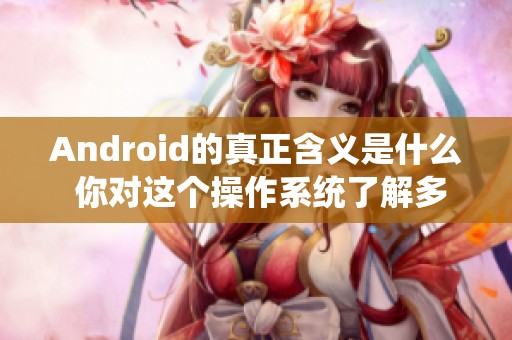Android的真正含义是什么 你对这个操作系统了解多少