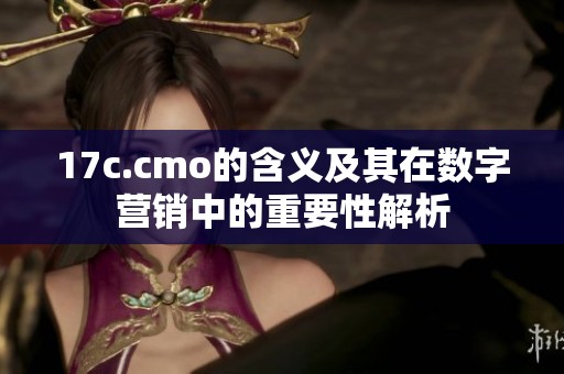 17c.cmo的含义及其在数字营销中的重要性解析