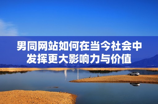 男同网站如何在当今社会中发挥更大影响力与价值